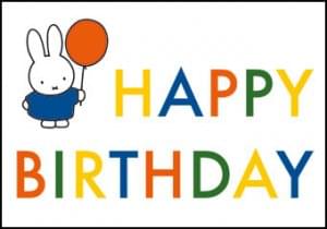 Nijntje - Miffy Happy Birthday/L, Dick Bruna