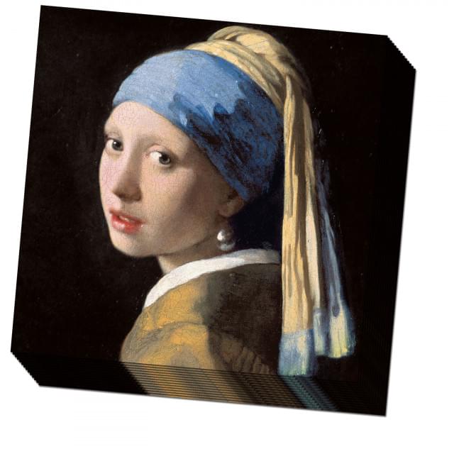 Servetten: Girl with the Pearl Earring, black