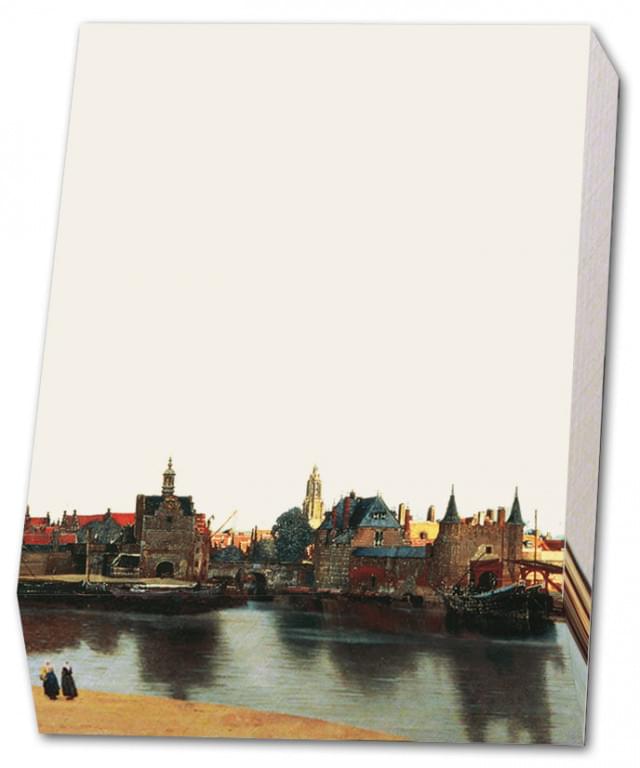 Memo blocnote: Gezicht op Delft, Vermeer, Mauritshuis