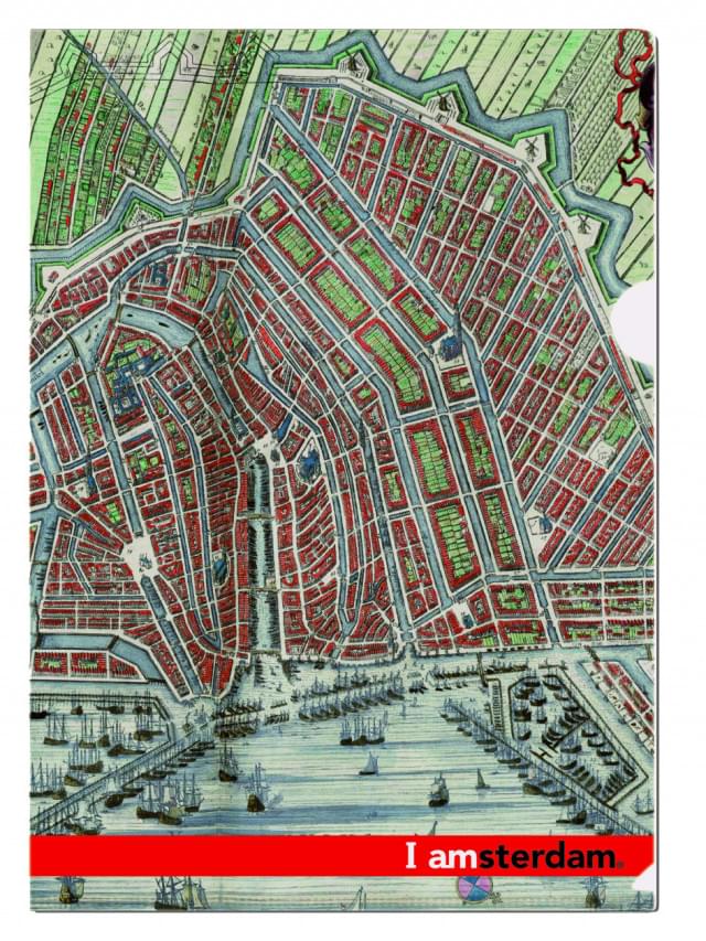 L-mapje A4 formaat: Kaart Amsterdam, Iamsterdam
