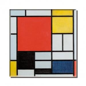 Koelkastmagneet: Composition with Large Red Plane, Piet Mondriaan