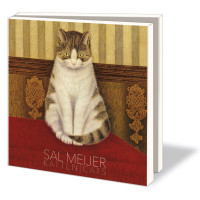 Kaartenmapje met env, vierkant: Katten-Cats, Sal Meijer, JHM