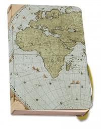 Notitieboek A5, zachte kaft: Wandkaart van de wereld door Joan Blaeu, Het Scheepvaartmuseum