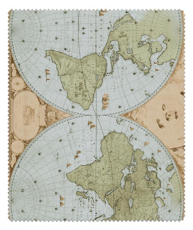 Brillendoekje: Wandkaart van de wereld door Joan Blaeu, Het Scheepvaartmuseum