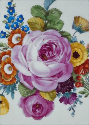 Tray Decorated with Flowers, Collection Rijksmuseum Amsterdam