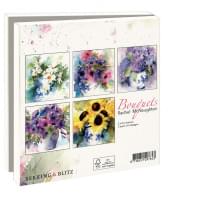 Kaartenmapje met env, vierkant: Bouquets, Rachel McNaughton