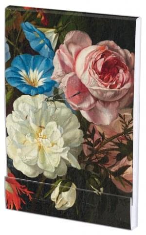 Notitieblokje: Blumen in einer Glasvase, Rachel Ruysch, Kunsthalle Bremen