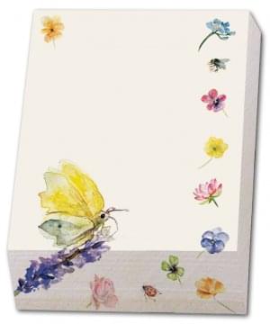 Memo blocnote: Vlinders & bloemen, Michelle Dujardin