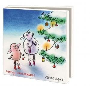 Kaartenmapje met env, vierkant: Merry Christmas, Gitte Spee