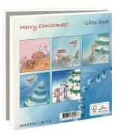 Kaartenmapje met env, vierkant: Merry Christmas, Gitte Spee