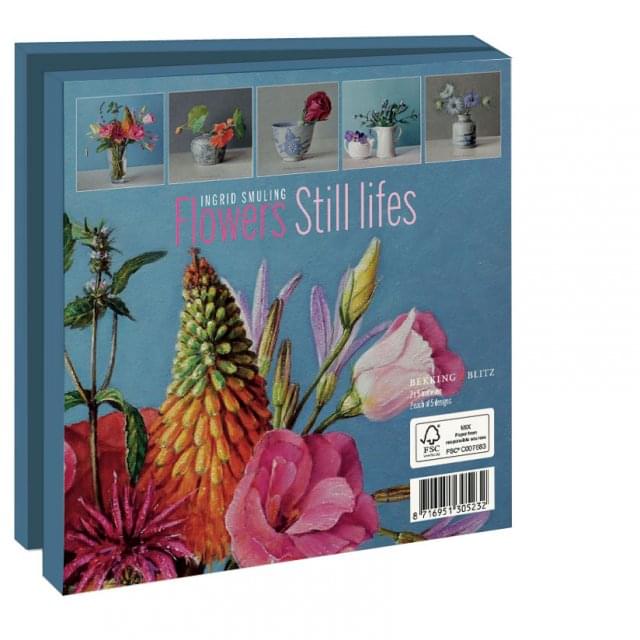 Kaartenmapje met env, vierkant: Flowers Still lifes, Ingrid Smuling