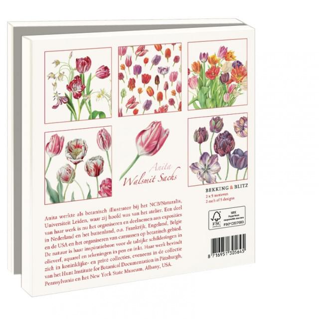 Kaartenmapje met env, vierkant: Tulips, Anita Walsmit Sachs
