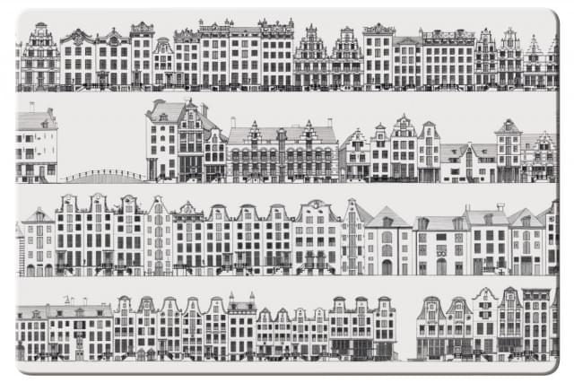 Placemat: Canal Houses, Caspar Jacobsz. Philips, Collection Rijksmuseum Amsterdam