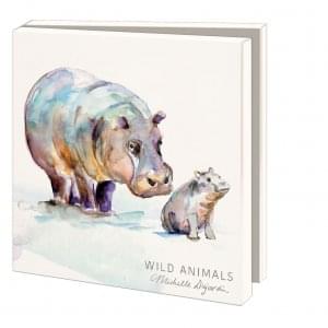 Kaartenmapje met env, vierkant: Wild animals, Michelle Dujardin