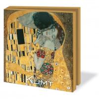 Kaartenmapje met env, vierkant: De kus, Gustav Klimt