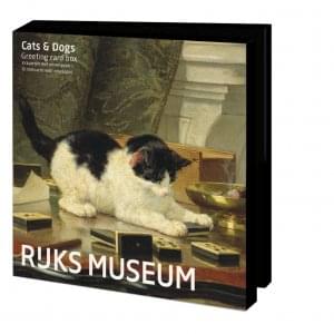 Kaartenmapje met env, vierkant: Cats & Dogs, Collection Rijksmuseum Amsterdam