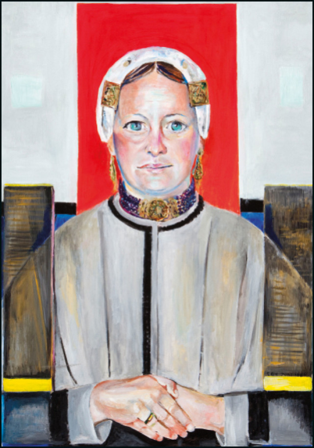 Immetje op Rood-blauwe stoel, Bep Rietveld, Museum Flehite