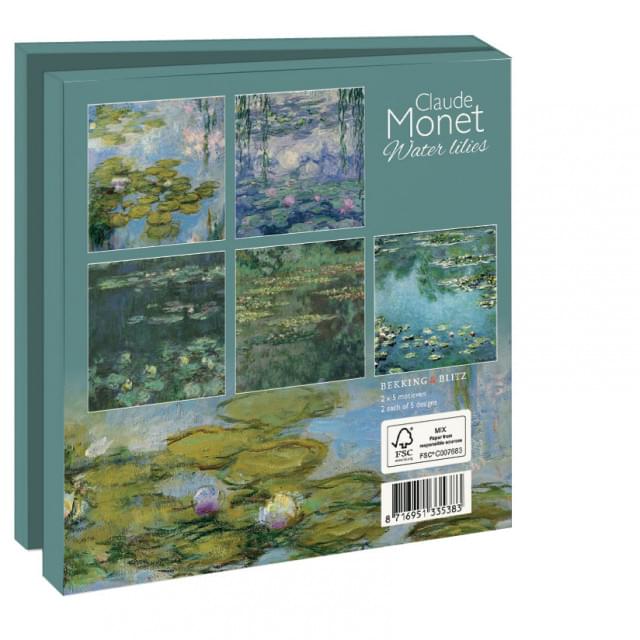 Kaartenmapje met env, vierkant: Water lilies, Claude Monet