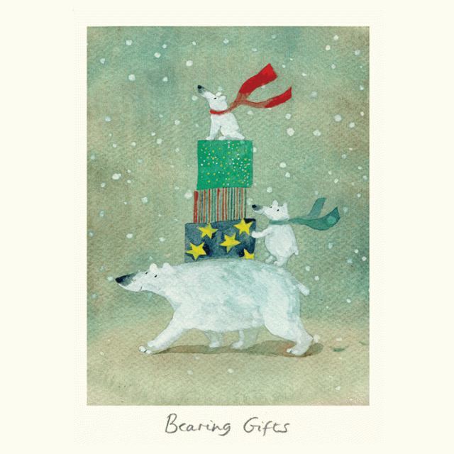 Bearing Gifts Christmas card by Anna Shuttlewood