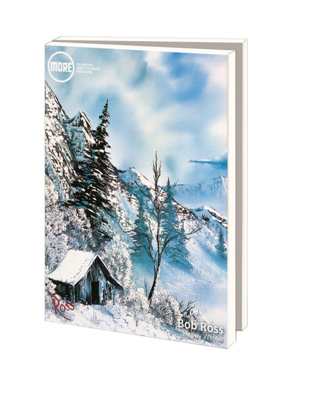 Kaartenmapje met env, groot: Happy Winter, Bob Ross, Museum More