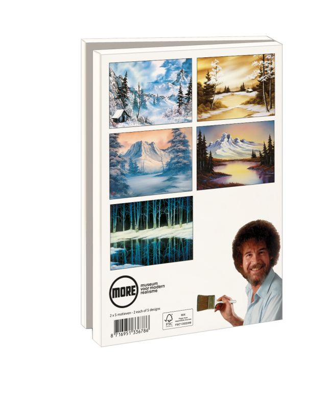 Kaartenmapje met env, groot: Happy Winter, Bob Ross, Museum More