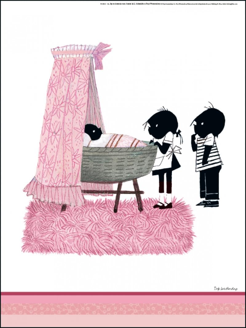 Flipper Regenjas opvoeder Poster: Jip en Janneke bij een wieg (roze), Fiep Westendorp kaufen |  Bekking & Blitz