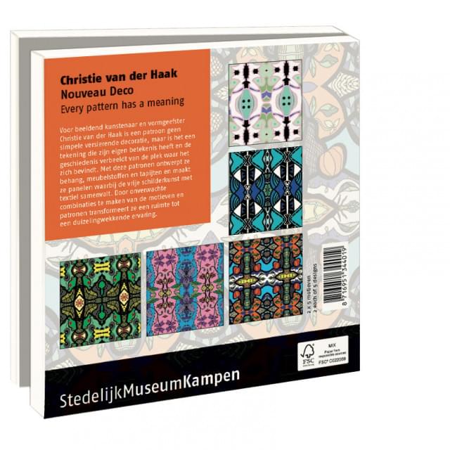 Kaartenmapje met env, vierkant: Nouveau Deco, Christie van der Haak, Stedelijk Museum Kampen
