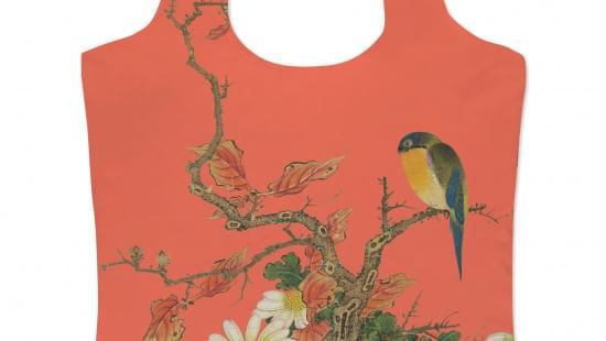 Vouwtas: Album of birds and flowers (rood), Hu Feitao, Chester Beatty