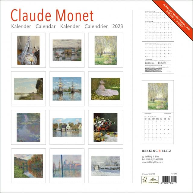 Claude Monet maandkalender 2023