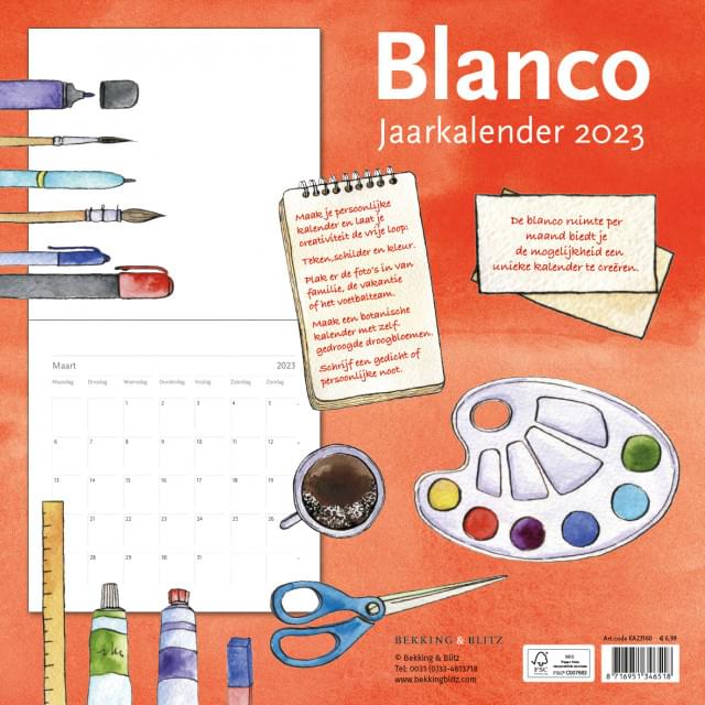 Blanco maandkalender 2023