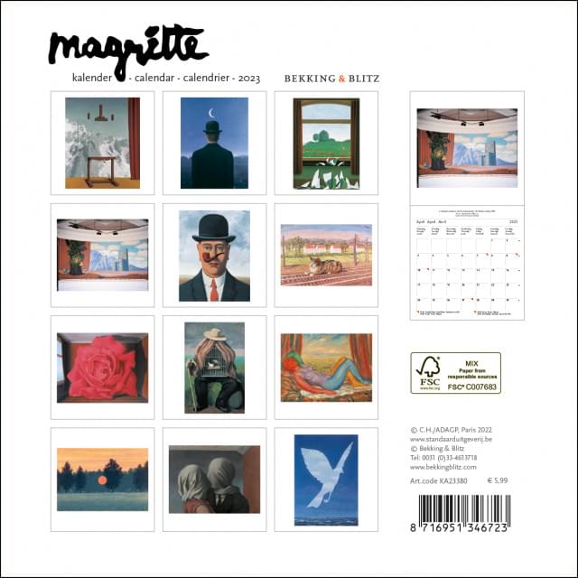 Magritte mini maandkalender 2023