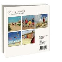 Kaartenmapje met env, vierkant: To the beach, Ad van Bokhoven