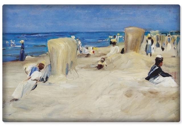 Koelkastmagneet: Strand in Noordwijk, Max Liebermann