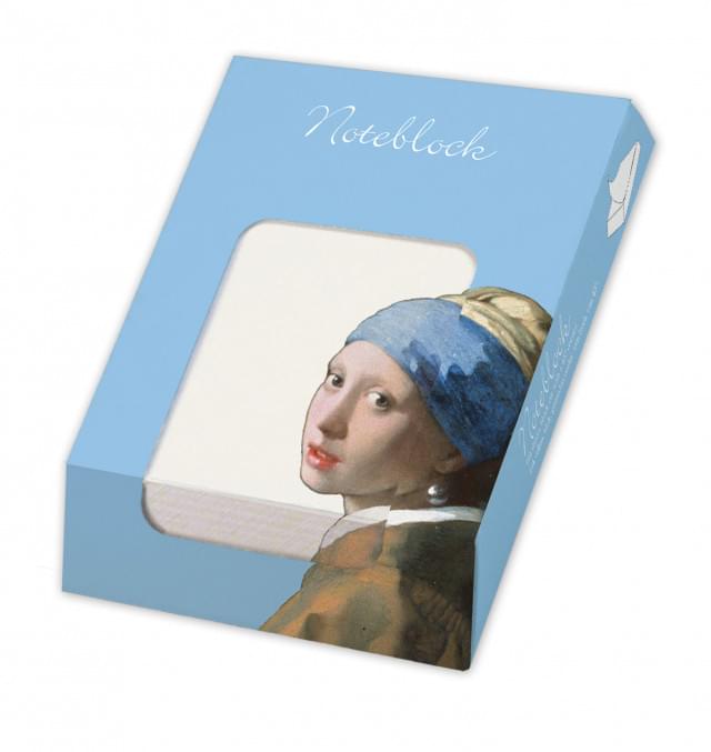 Memo blocnote: Meisje met de parel - Girl with the Pearl Earring, Johannes Vermeer, Mauritshuis