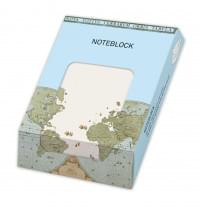 Memo blocnote: Wandkaart van de wereld door Joan Blaeu, Het Scheepvaartmuseum
