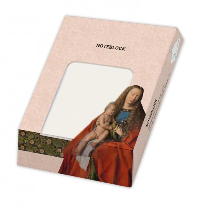 Memo blocnote: Madonna met kanunnik Joris van der Paele (Madonna), Jan van Eyck, Musea Brugge