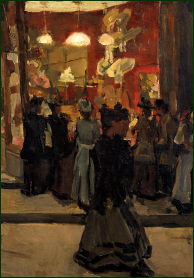 Hoedenwinkel van Mars op de Nieuwendijk te Amsterdam, Isaac Israels, Singer Laren