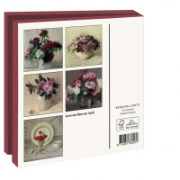 Kaartenmapje met env, vierkant: Kleurrijke bloemen, Lucie van Dam van Isselt