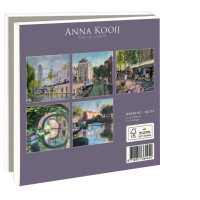 Kaartenmapje met env, vierkant: Kleurrijk Utrecht, Anna Kooij