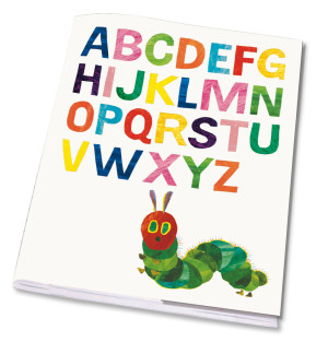 Schrift A5: Alfabet, The very hungry caterpillar, Eric Carle