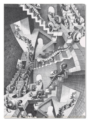 L-mapje A4 formaat: House of the Stairs, M.C. Escher