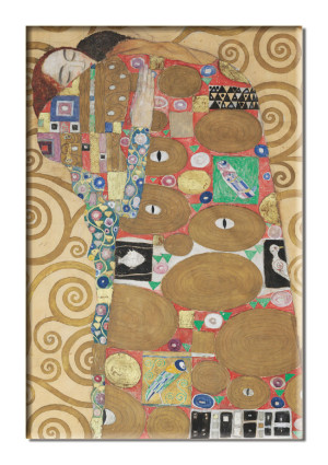 Koelkastmagneet: Fulfillment (Lovers), Gustav Klimt