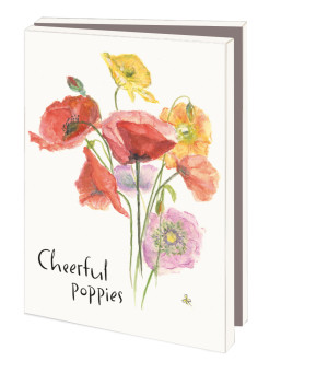 Kaartenmapje met env, klein: Cheerful poppies, Janny van den Broek