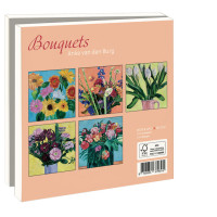 Kaartenmapje met env, vierkant: Bouquets, Anke van den Burg