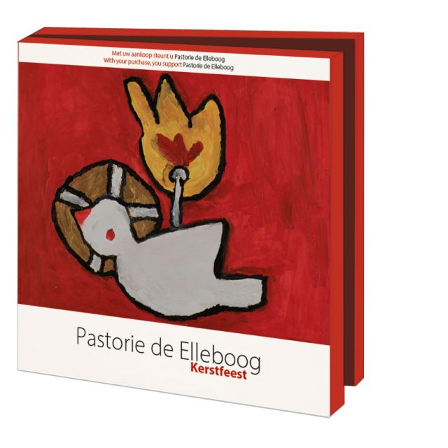 Kaartenmapje met env, vierkant: Kerstfeest, Pastorie de Elleboog