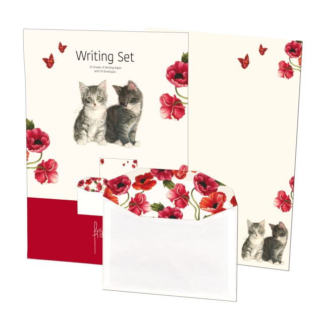 Briefpapier met enveloppen: Franciens Kittens & Poppies, Francien van Westering