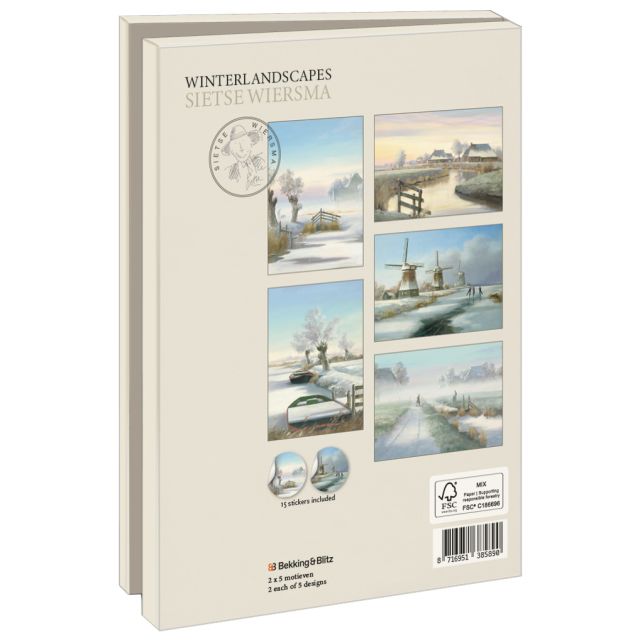 Kaartenmapje met env, groot: Winterlandscapes, Sietse Wiersema