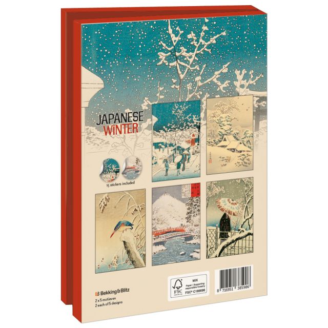 Kaartenmapje met env, groot: Japanese Winter