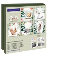 Kaartenmapje met env, vierkant: Winter Animals, Michelle Dujardin, Natuurmonumenten
