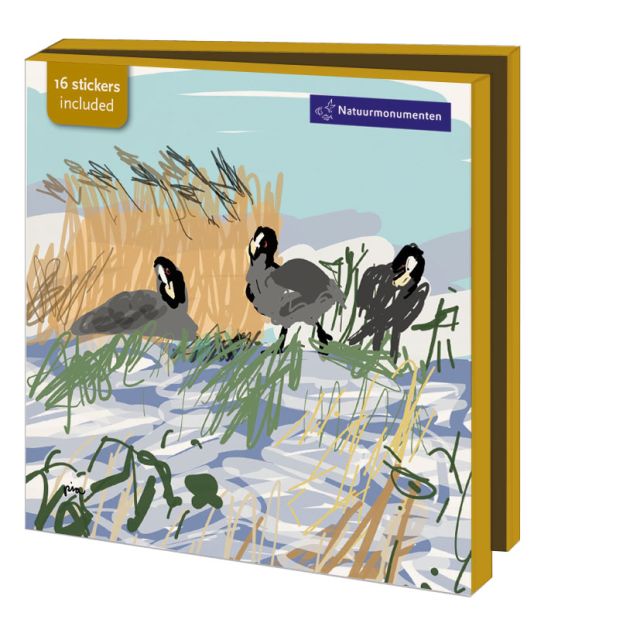 Kaartenmapje met env, vierkant: Winterlandschappen, Pia Sprong, Natuurmonumenten